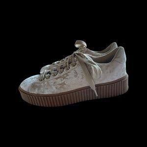 Womens Misbave velvet platform sneakers